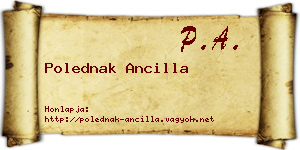 Polednak Ancilla névjegykártya